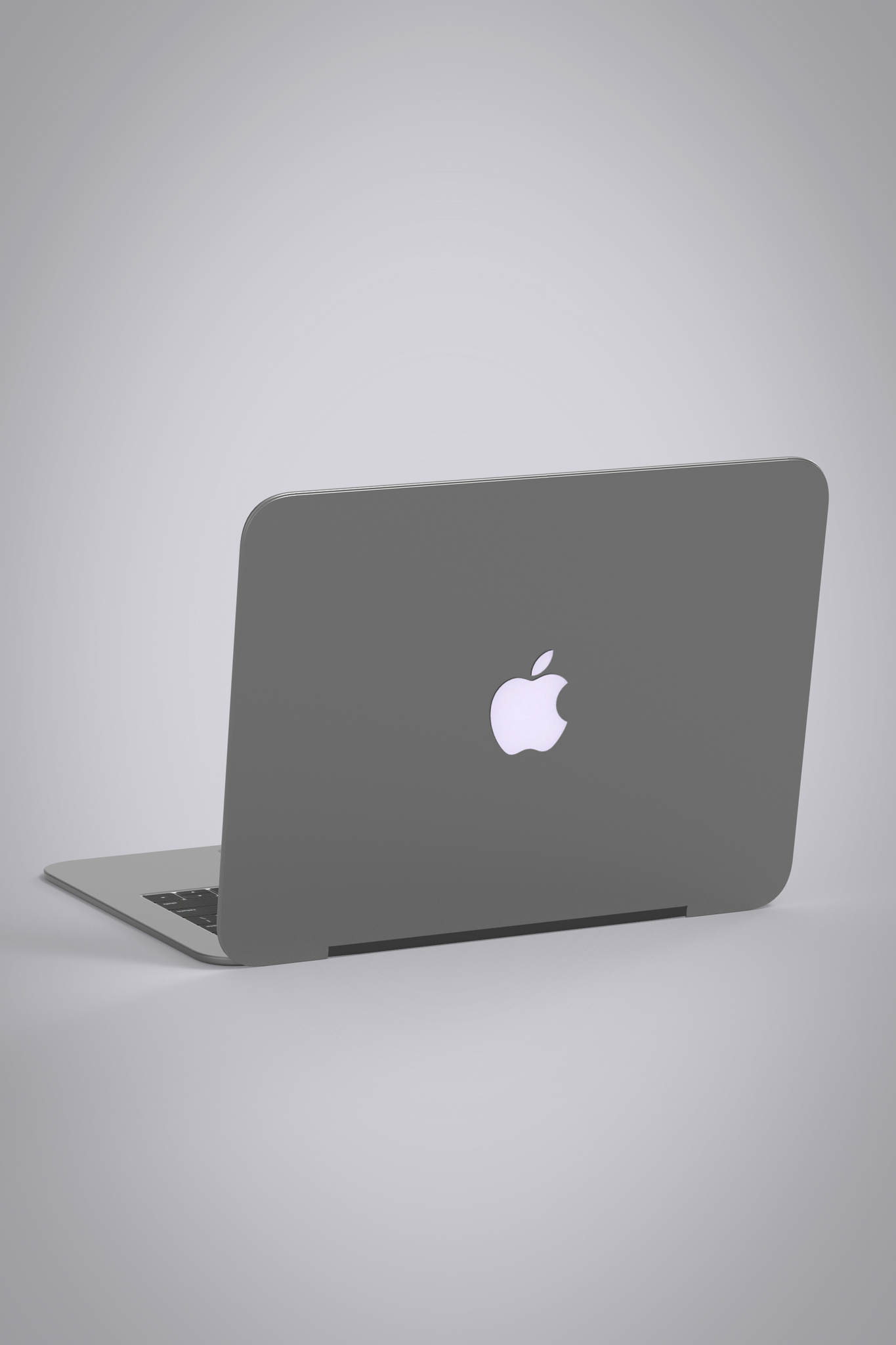 Mac Computer Behind Downloadable MacBook Pro with CLO Screen, 3D Object – IDES Studio