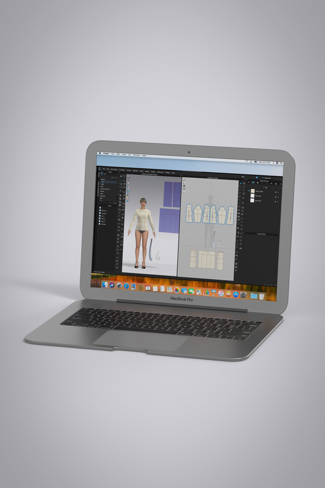 Mac Ides Downloadable MacBook Pro with CLO Screen, 3D Object – IDES Studio