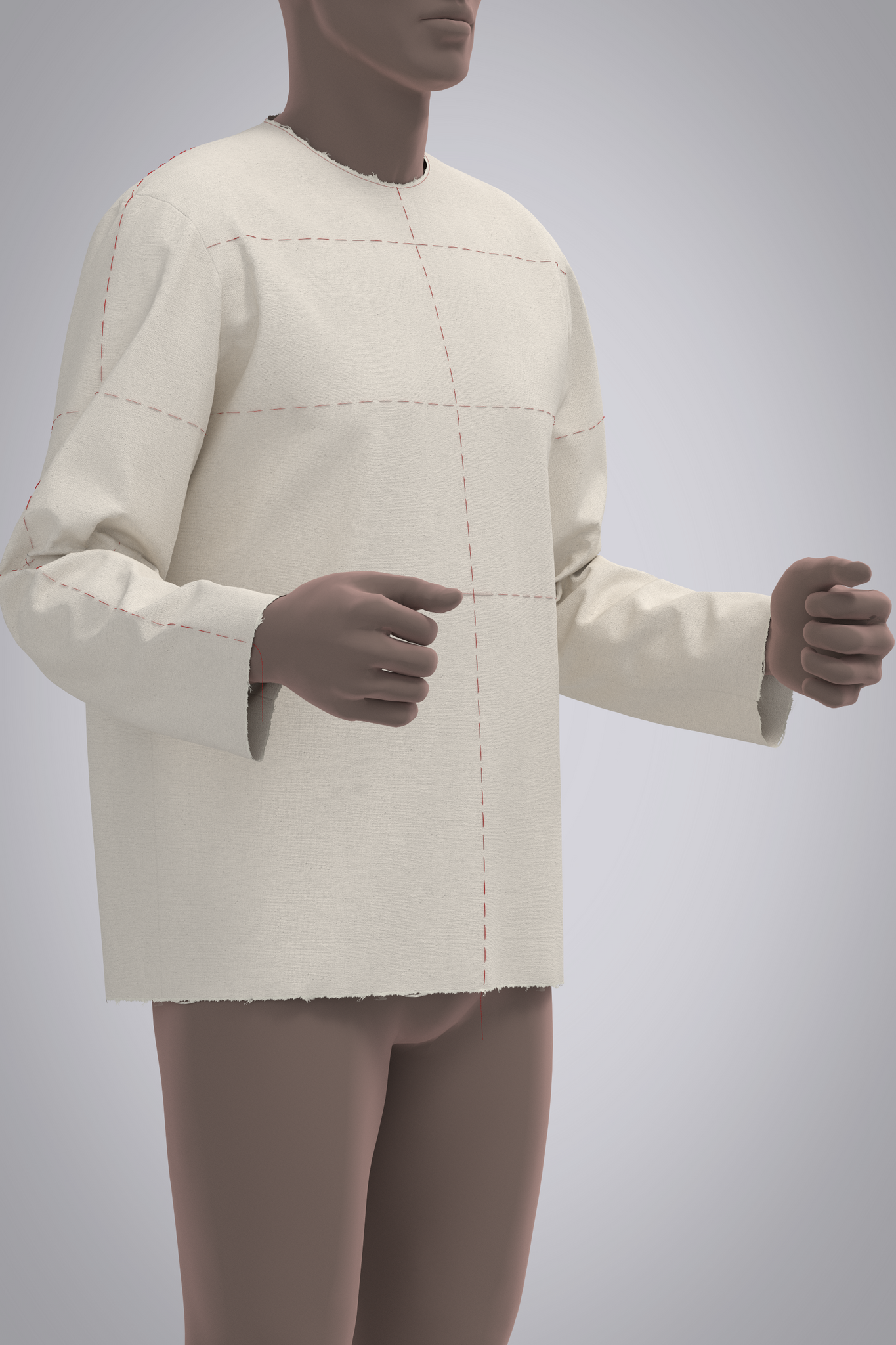 3D Male Shirt Block Garment and Pattern – IDES Studio
