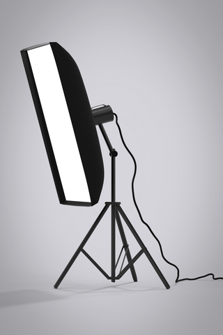 3D object photo studio light with black metal stand