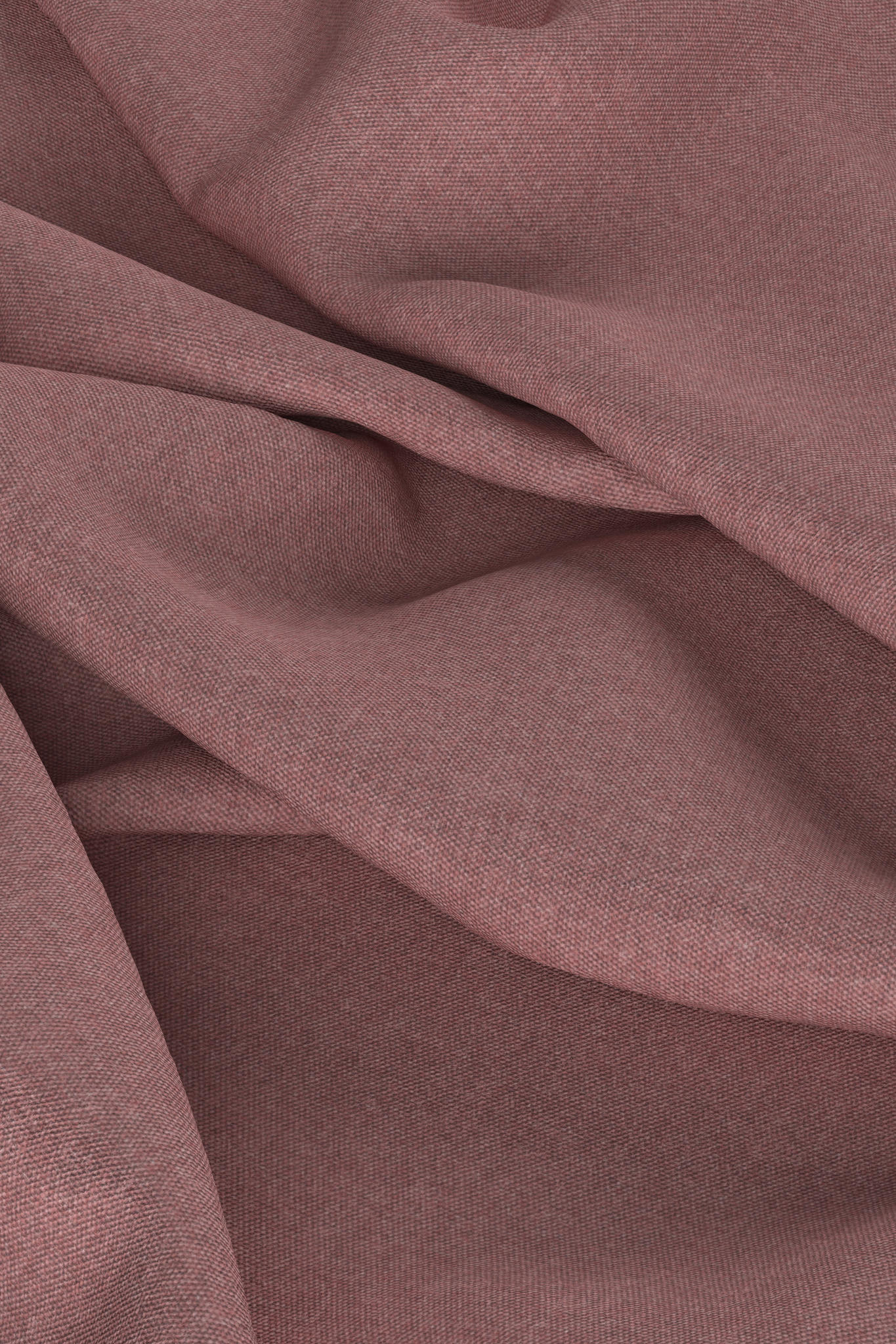 Digital fabric, pink worsted wool suiting. Fabric is draped on ground with loose folds, fills entire frame.